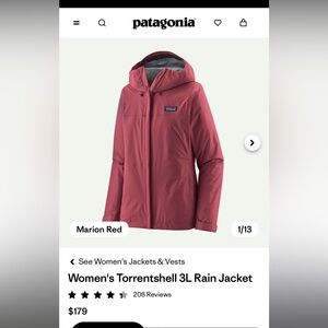Patagonia Women's Rain Jacket - Marion Red